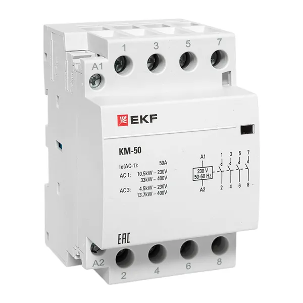 Контактор модульный КМ 50А 4NО (3 мод.) EKF PROxima