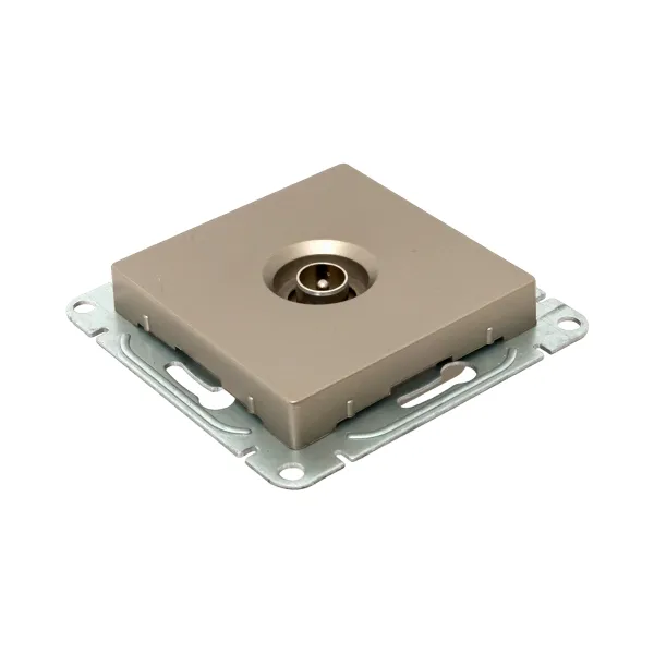 Механизм розетки TV, одиночная, шампань Эпика EKF