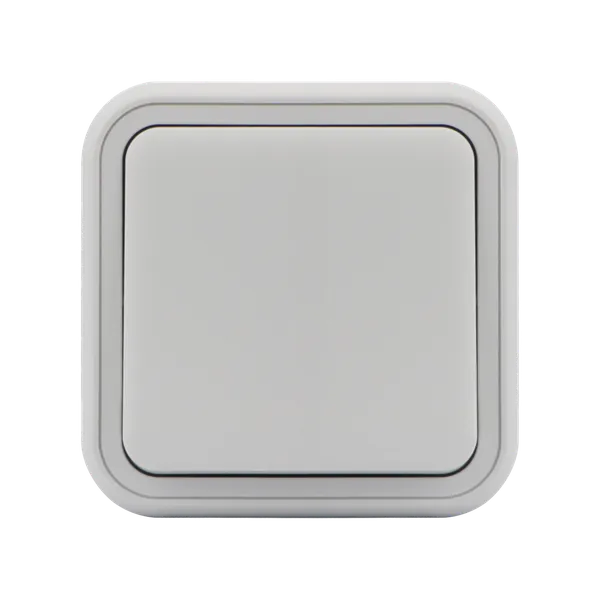 Выключатель, одноклавишный, ОП, автоматические клеммы серый, Бронто EKF