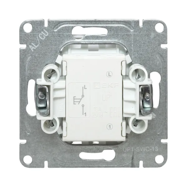 Механизм выключателя, одноклавишный, кнопочный, шампань Эпика EKF