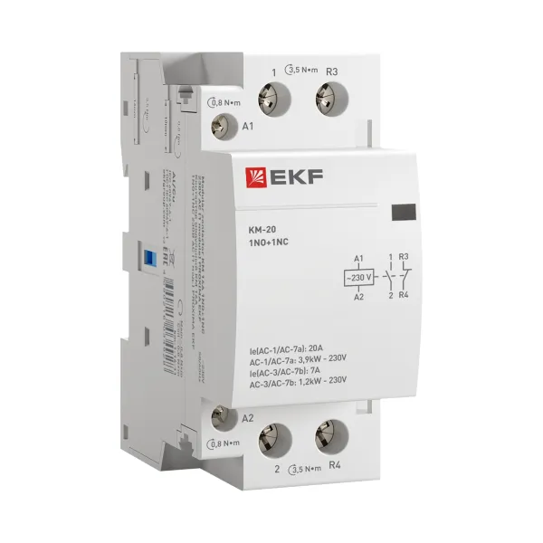 Контактор модульный КМ 20А NО+NC (2 мод.) EKF PROxima