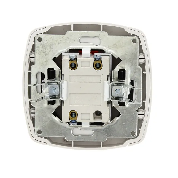 Париж Выключатель проходной 1-клавишный с индикатором 10А белый EKF Simple