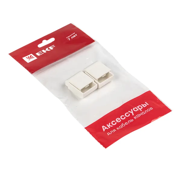 Заглушка (20х10) (4 шт) белая EKF-Plast
