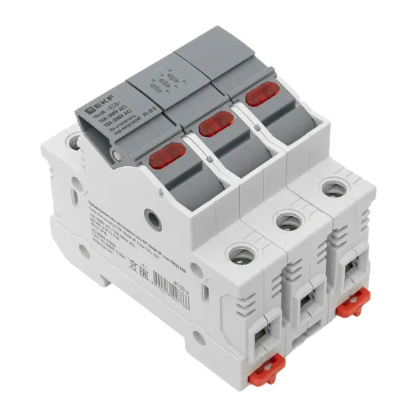 Предохранитель-разъединитель DF 10х38 3Р (тип ПВЦ) EKF