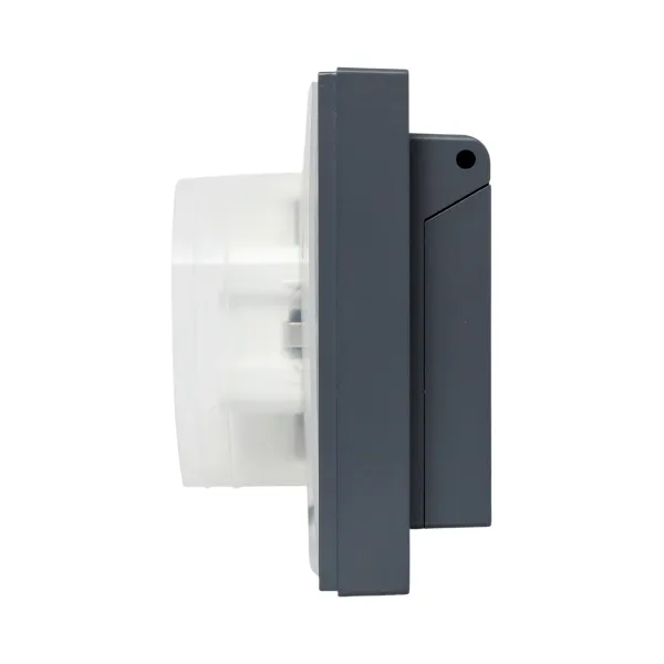 Механизм розетки двойной, 16А, IP44, с заземлением, со шторками, с рамкой, с крышками, графит Эпика EKF