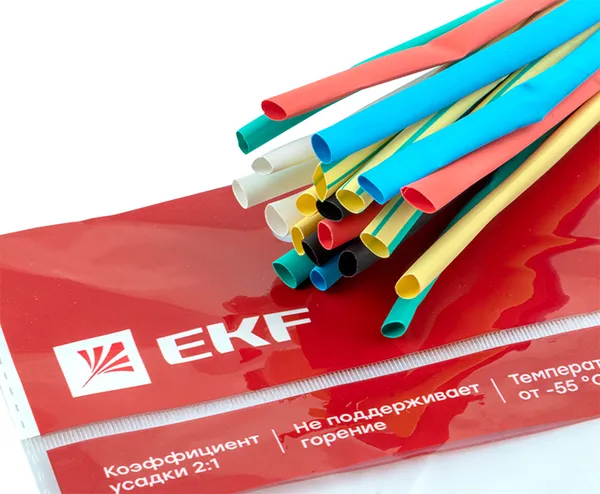 Термоусаживаемая трубка ТУТ нг 4/2 набор:7 цветов по 3шт. 100мм. EKF PROxima