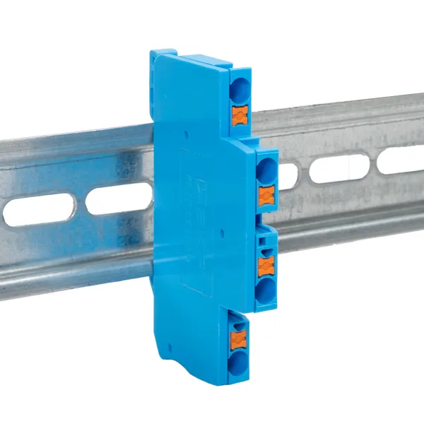 Заглушка для пружинной двухуровневой 2.5 Push-in синяя