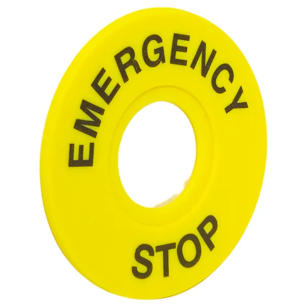 Табличка для кнопок 22 мм "EMERGENCY STOP" EKF