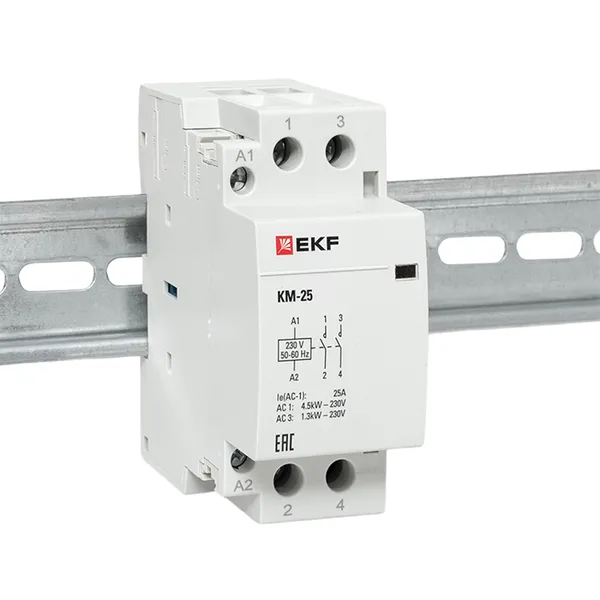 Контактор модульный КМ 25А 2NО (2 мод.) EKF PROxima