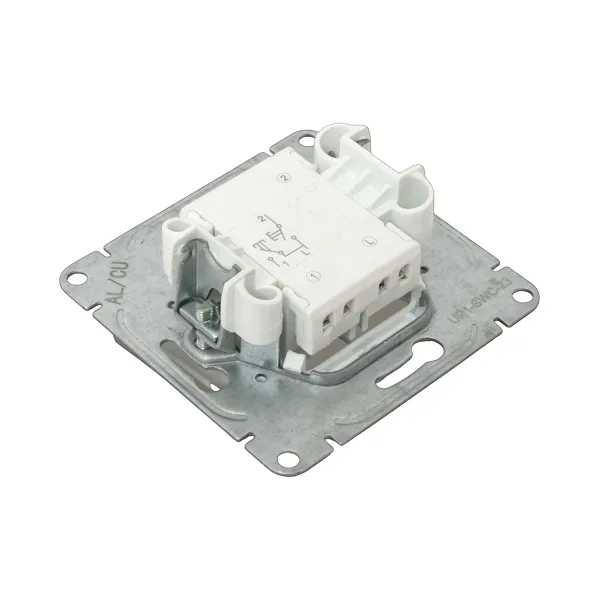 Механизм выключателя, двухклавишный, кнопочный, шампань Эпика EKF