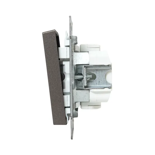 Механизм выключателя, двухклавишный, кнопочный, мокко Эпика EKF