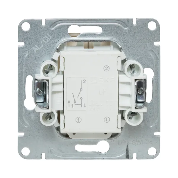 Механизм выключателя, двухклавишный, с подсветкой, кремовый Эпика EKF