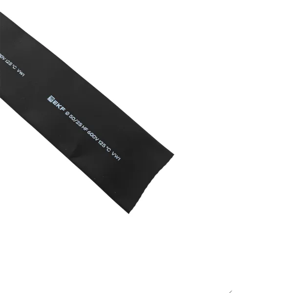 Термоусаживаемая трубка ТУТ нг 50/25 черная рулон EKF PROxima