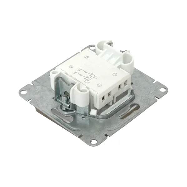 Механизм выключателя, одноклавишный, перекрёстный, шампань Эпика EKF