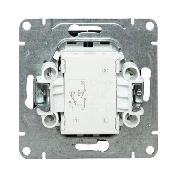 Механизм выключателя, двухклавишный, кнопочный, графит Эпика EKF