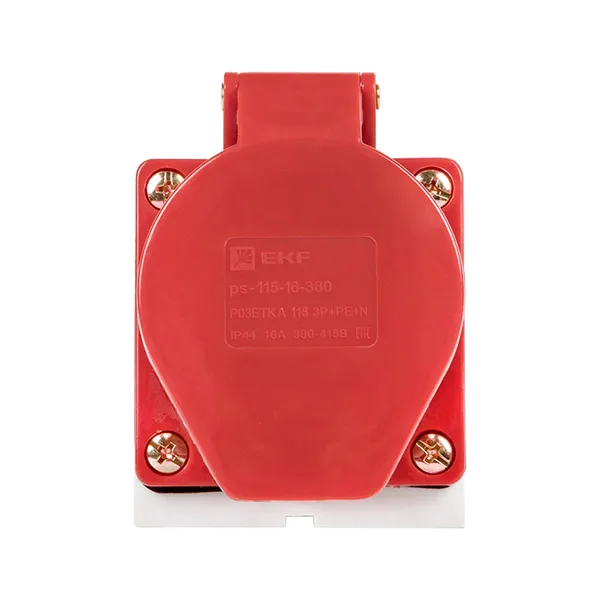 Розетка стационарная наружная 115 3Р+РЕ+N 16А 380В IP44 EKF