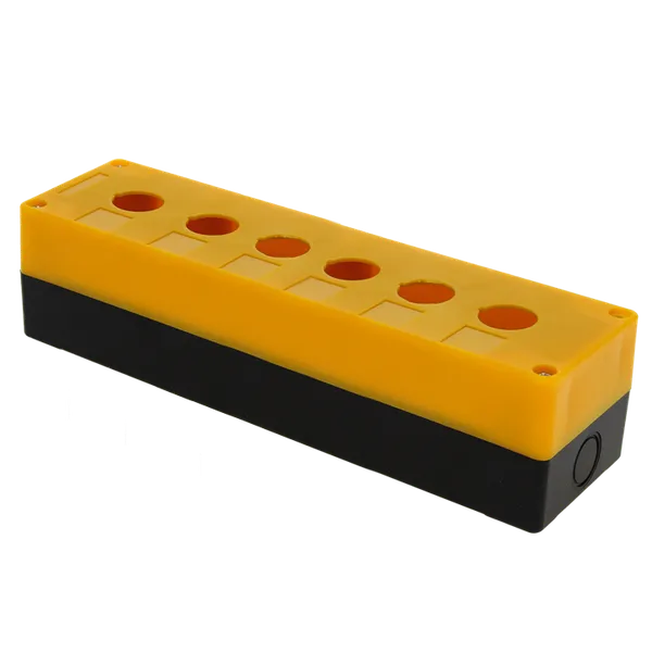 Корпус КП106 пластиковый 6 кнопок желтый EKF PROxima