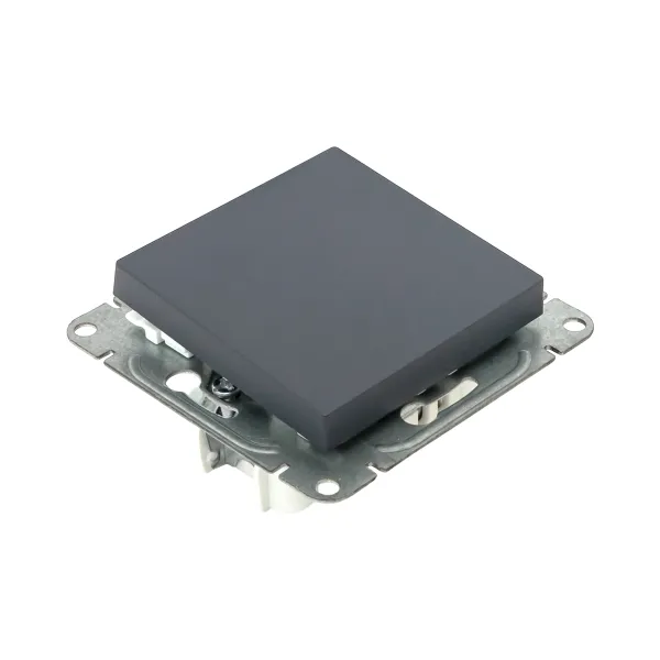 Механизм выключателя, одноклавишный, проходной, графит Эпика EKF