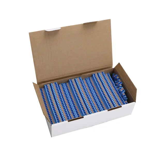 Клемма двухуровневая Push-in 2.5 мм2 4 вывода синяя EKF