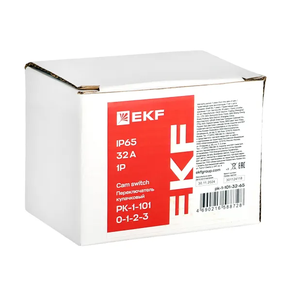 Переключатель кулачковый ПК-1-101 32А 1P «0-1-2-3» IP65 EKF