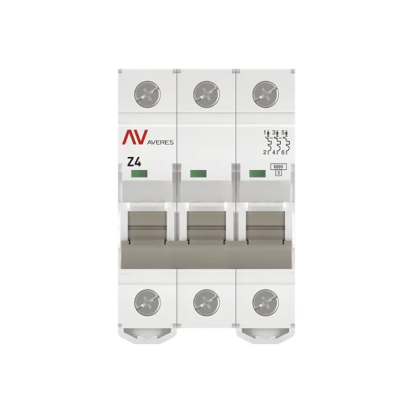 Выключатель автоматический AV-6 3P 4A (Z) 6kA EKF AVERES