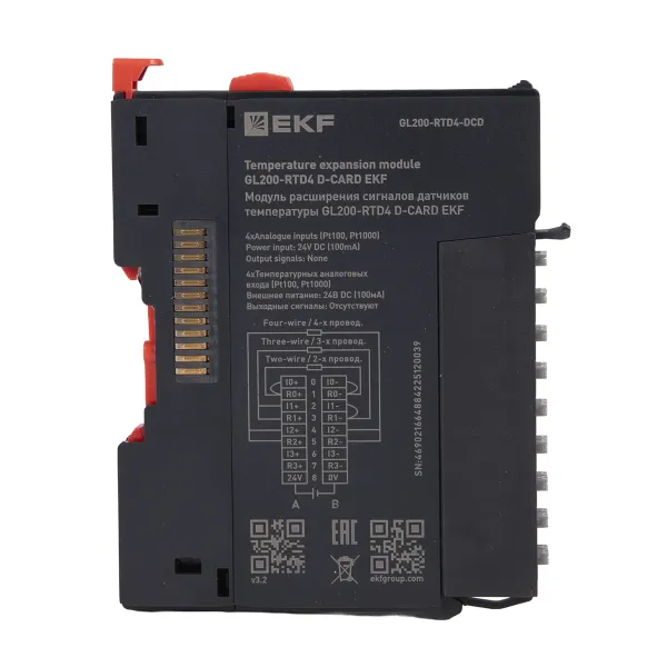 Модуль расширения сигналов датчиков температуры GL200-RTD4 D-CARD EKF