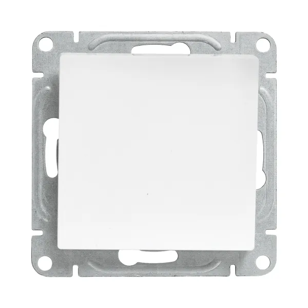 Механизм выключателя, одноклавишный, кнопочный, белый Эпика EKF