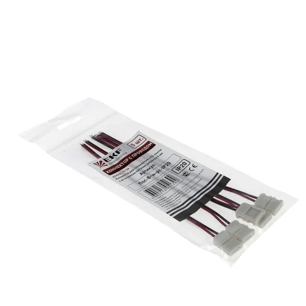 Коннектор для соединения LED-ленты шириной 8 мм (тип 3528) с источником питания профессиональной серии (FD-P) (уп./5шт) EKF Proxima