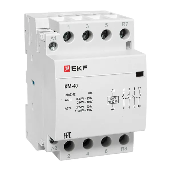 Контактор модульный КМ 40А 3NО+NC (3 мод.) EKF PROxima