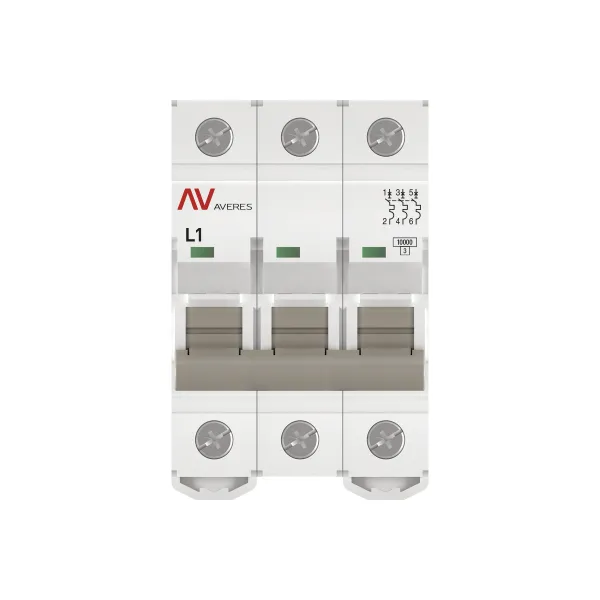 Выключатель автоматический AV-10 3P 1A (L) 10kA EKF AVERES
