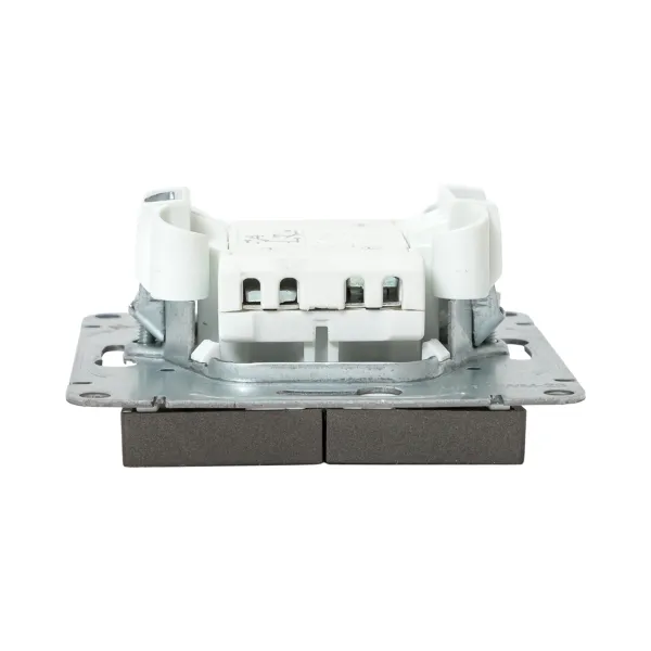 Механизм выключателя, двухклавишный, кнопочный, мокко Эпика EKF