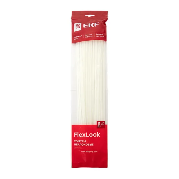 Хомут P6.6 стандартный (б), 3.6x370 (100шт) FlexLock EKF