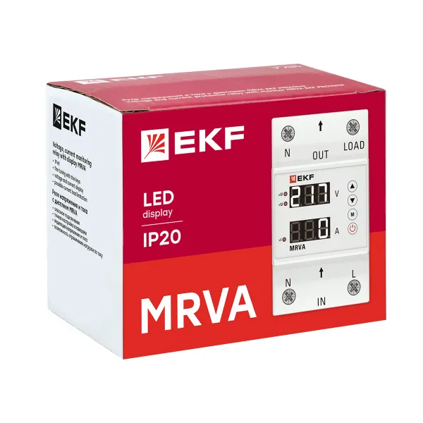 Реле напряжения и тока с дисплеем MRVA 25A EKF PROxima