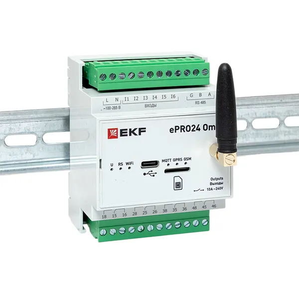 Контроллер удаленного управления 6вх/4вых Wi-Fi GSM 230 В ePRO24 Omni EKF