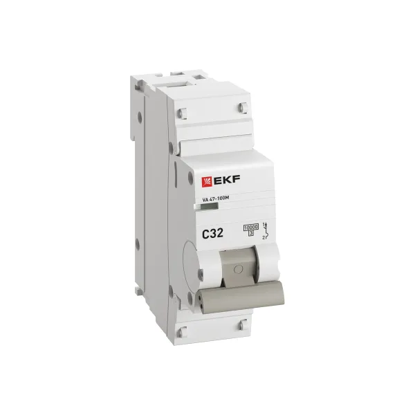 Автоматический выключатель ВА 47-100M 1P 32А (C) 10kA без теплового расцепителя EKF PROXIMA