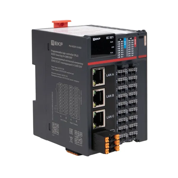 Программируемый логический контроллер (ПЛК) EC321 токоподающий D-CARD EKF