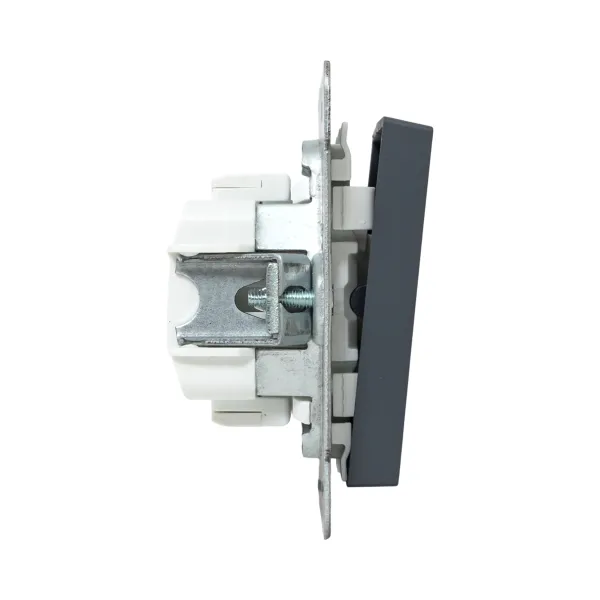 Механизм выключателя, двухклавишный, графит Эпика EKF