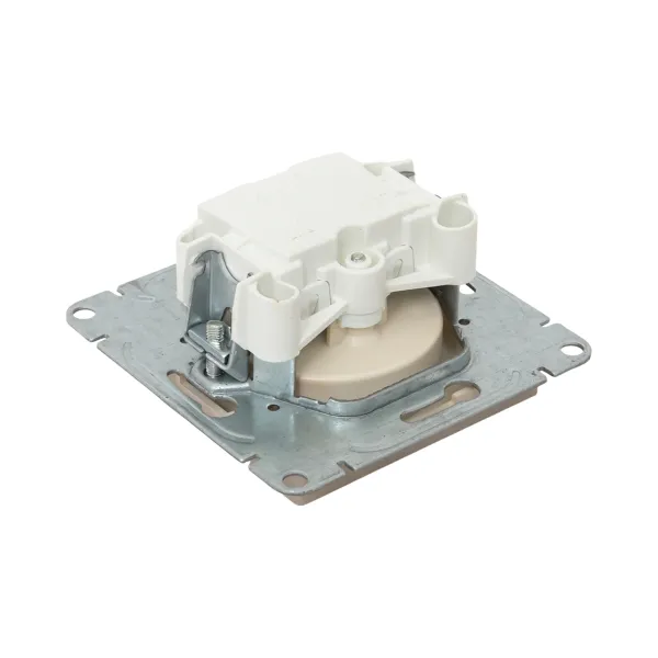 Механизм розетки, 16А, без заземления, без шторок, кремовый Эпика EKF