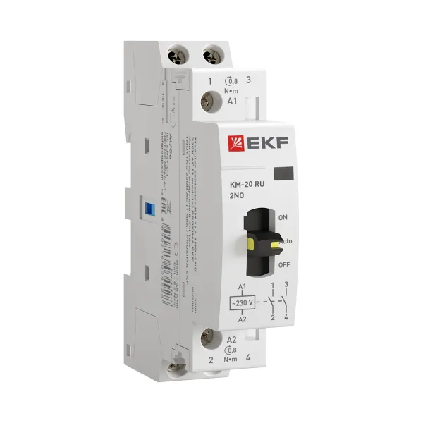 Контактор модульный КМ РУ 20А 2NO (1 мод.) EKF PROxima