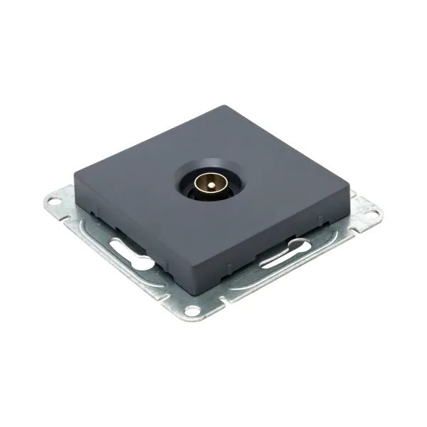 Механизм розетки TV, одиночная, графит Эпика EKF