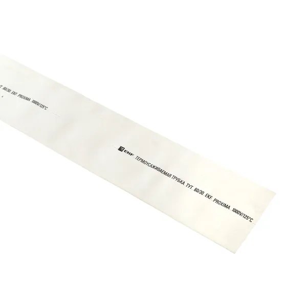 Термоусаживаемая трубка ТУТ нг 60/30 белая рулон EKF PROxima