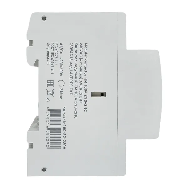 Контактор модульный КМ 100А 2NO+2NC 230VAC (6 мод.) AVERES EKF