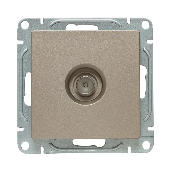 Механизм розетки TV, одиночная, шампань Эпика EKF