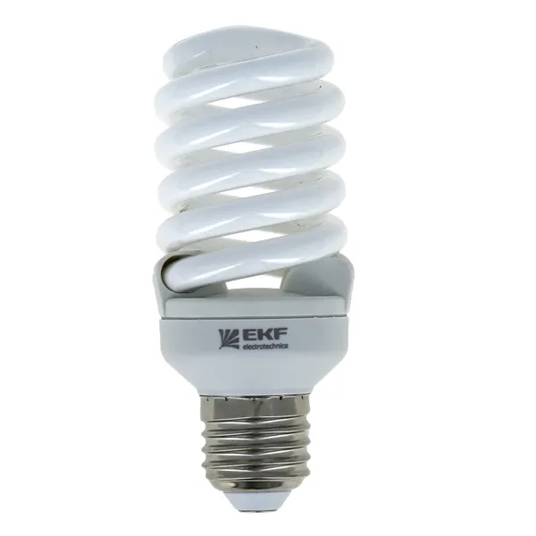 Лампа энергосберегающая FS-спираль 15W 2700K E14 10000h EKF Simple