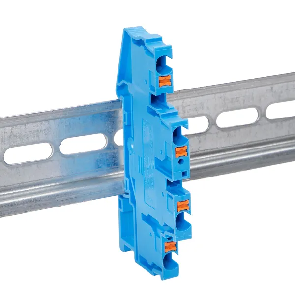 Клемма двухуровневая Push-in 4 мм2 4 вывода синяя EKF