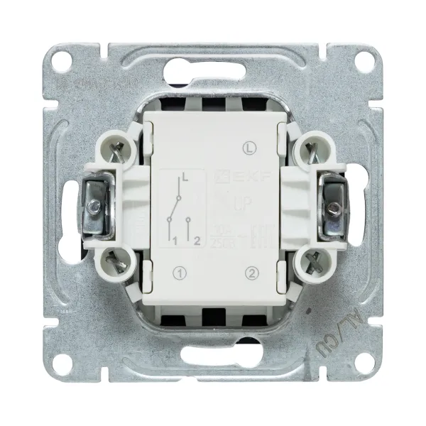 Механизм выключателя, одноклавишный, проходной, графит Эпика EKF