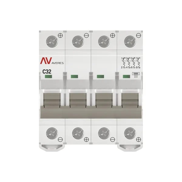 Выключатель автоматический AV-10 DC 4P 32A (C) 10kA EKF AVERES