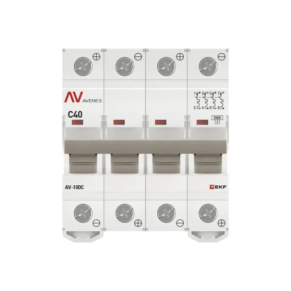 Выключатель автоматический AV-10 DC 4P 40A (C) 10kA EKF AVERES