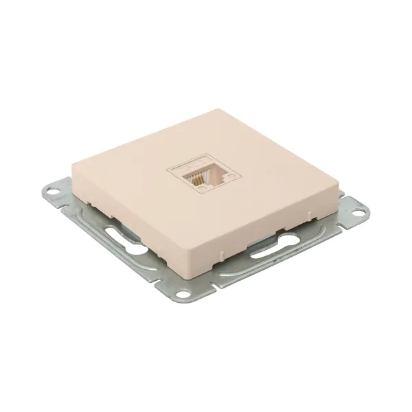 Механизм розетки RJ11, кремовый Эпика EKF