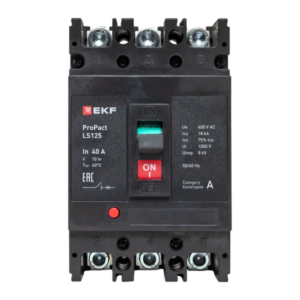 Автоматический выключатель LS125 18кА 3P 40А ProPact EKF